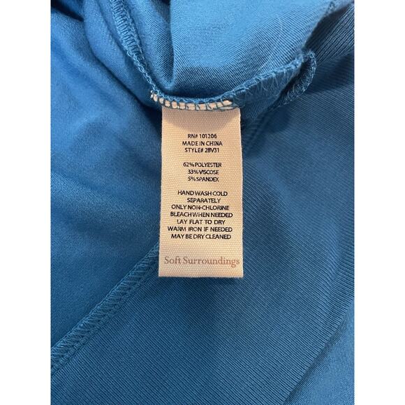 NWT $90 Soft Surroundings Size M Madeline Tunic Long Sleeve Layered Asymmetric - Picture 4 of 7